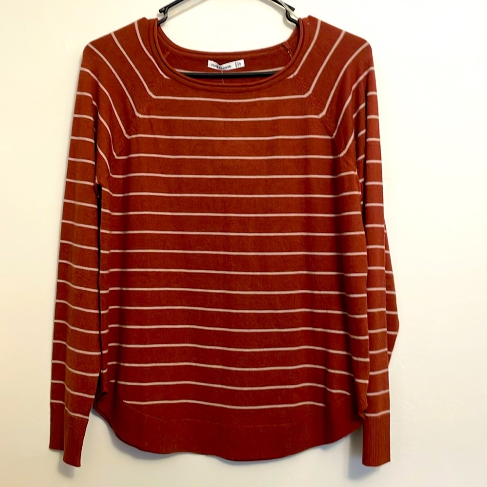 WOMENS BROWN MEDIUM BRAND NEW PINK CLOVER THIN SWEATER FROM STITCH FIX
